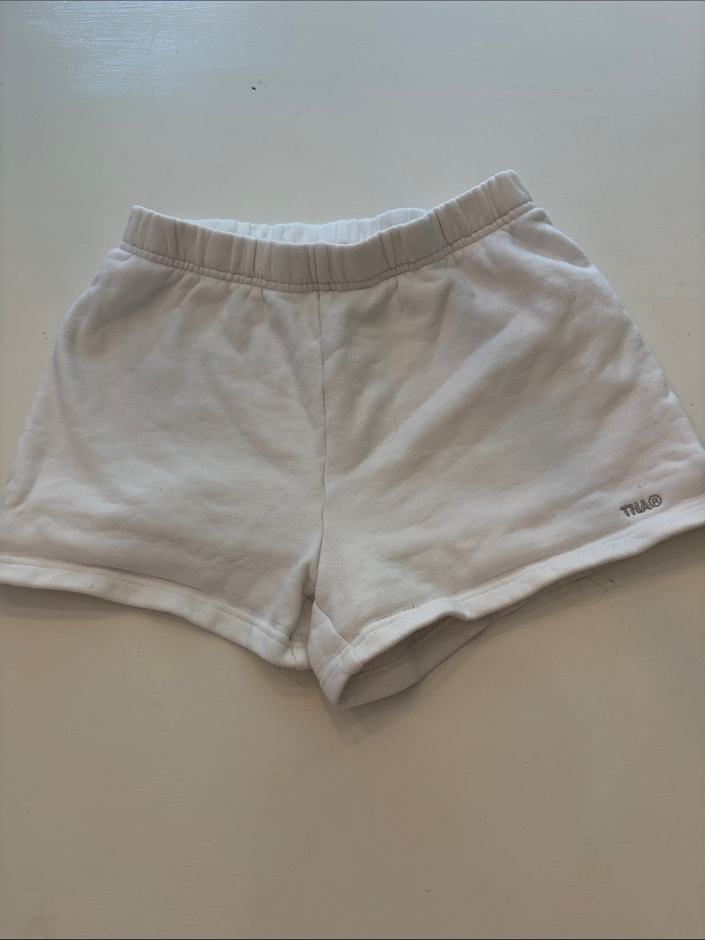 TNA White Elastic Waist Athletic Lounge Shorts